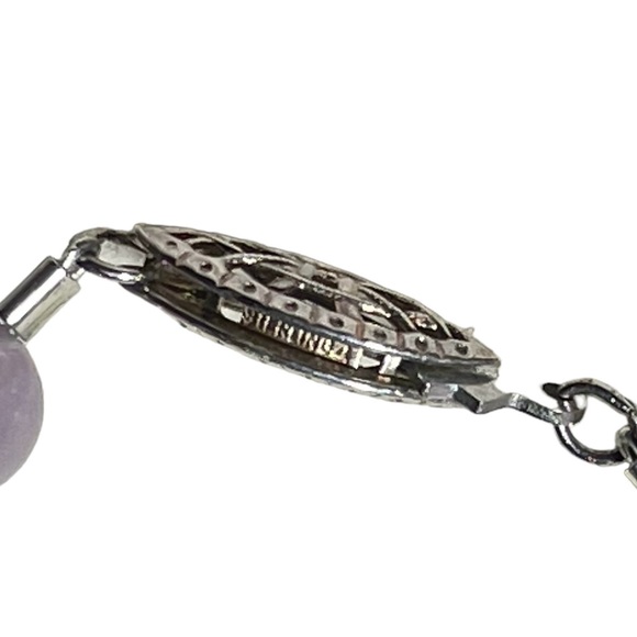 Rose Quartz and Faceted AB Crystal Necklace w/Sterling Fishhook Clasp - Picture 4 of 6